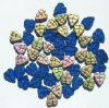 50 10x8mm Transparent Matte Blue AB Leaf Beads